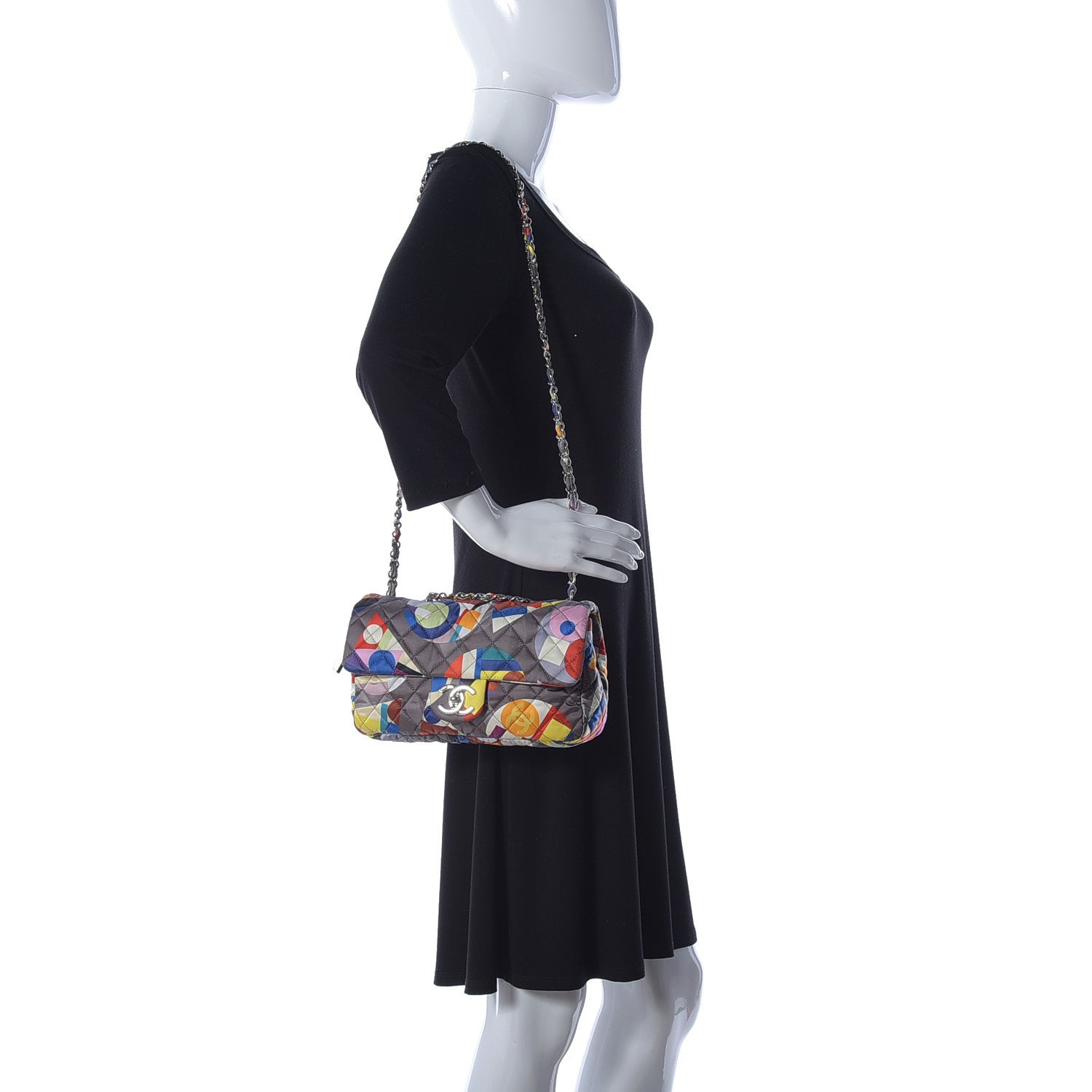 Chanel Nylon Printed Small Coco Color Flap Multicolor 2 of 10