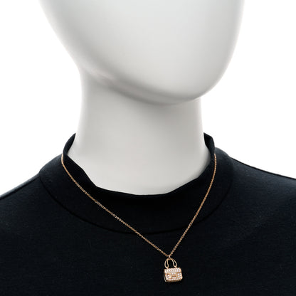 Hermes 18K Rose Gold Diamond Constance Amulettes Pendant Necklace 2 of 6