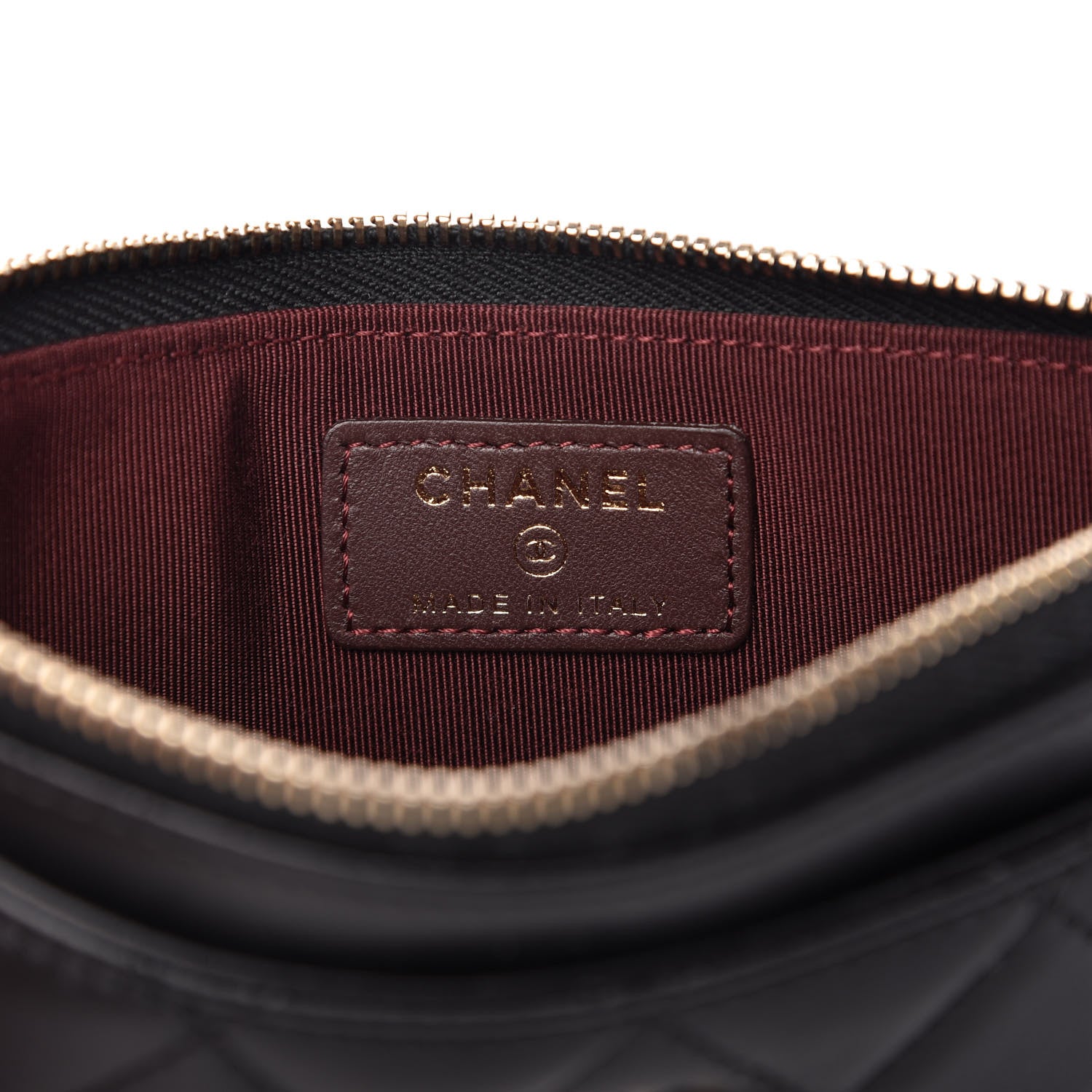 Chanel Lambskin Quilted Classic Zip Pouch Black 6 of 9