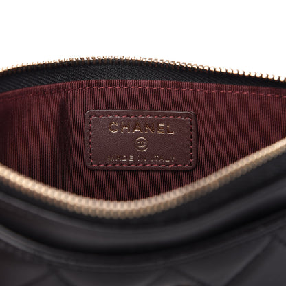 Chanel Lambskin Quilted Classic Zip Pouch Black 6 of 9