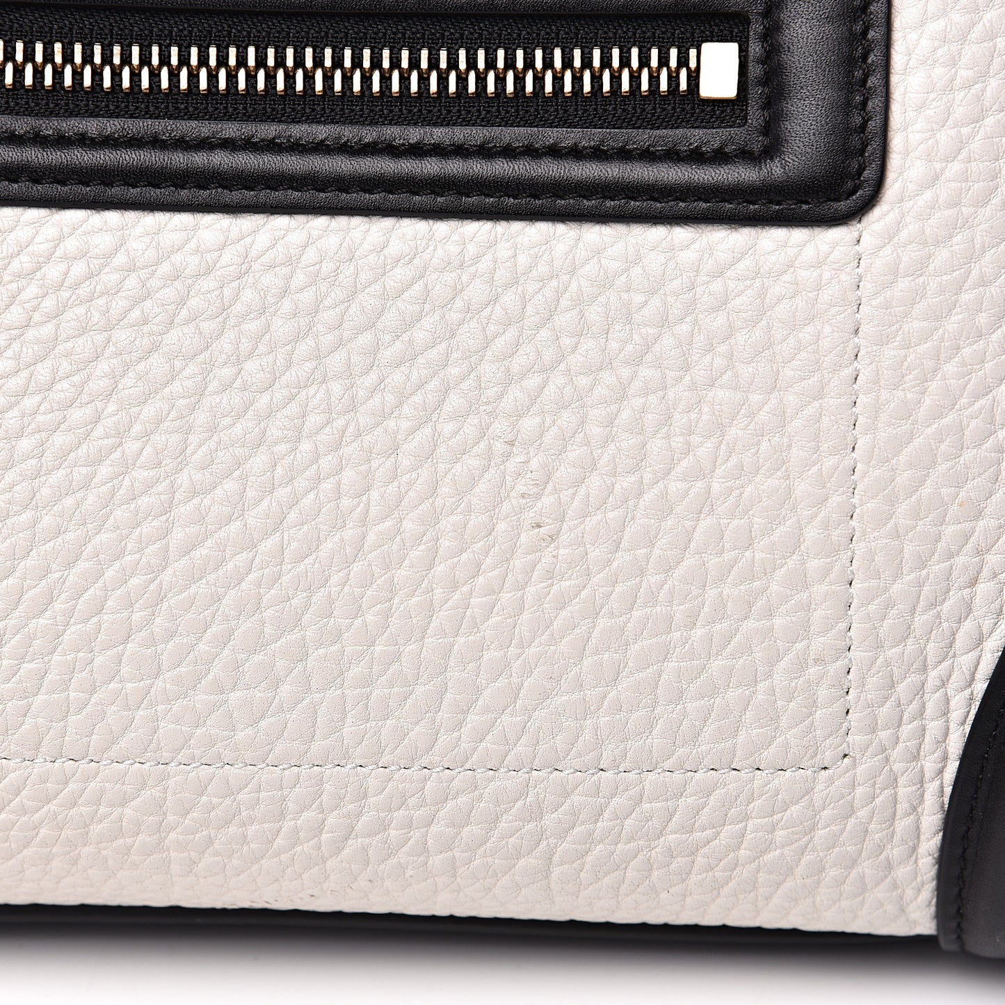 Bullhide Calfskin Mini Bi-Color Luggage Black White