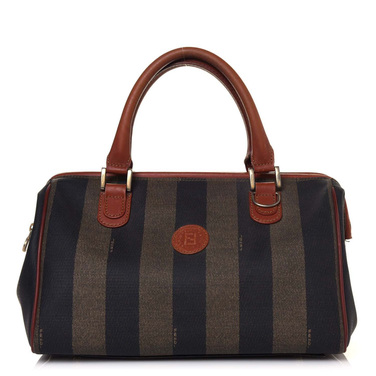 Fendi Pequin Spalmati Boston Cuoio 1 of 9