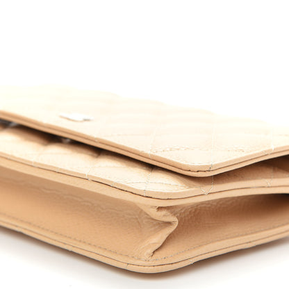 Chanel Caviar Quilted Wallet On Chain WOC Beige 10 of 10