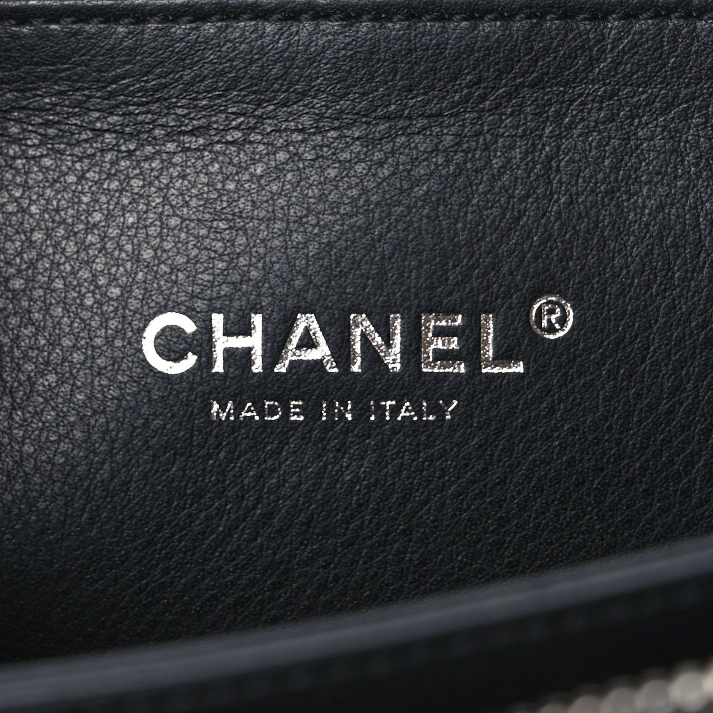 Lambskin Quilted Small CC Filigree Vanity Case Black