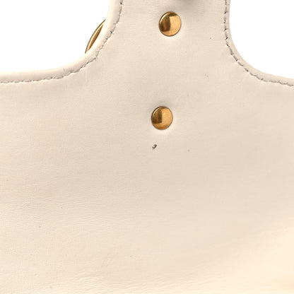 Gucci Calfskin Matelasse Mini GG Marmont Shoulder Bag White 13 of 18