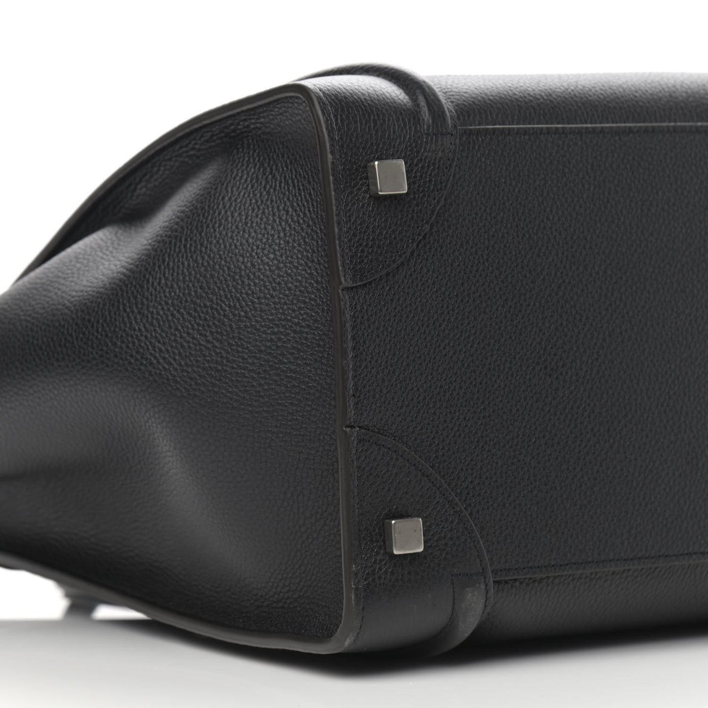 Drummed Calfskin Mini Luggage Black