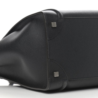 Celine Drummed Calfskin Mini Luggage Black 10 of 11