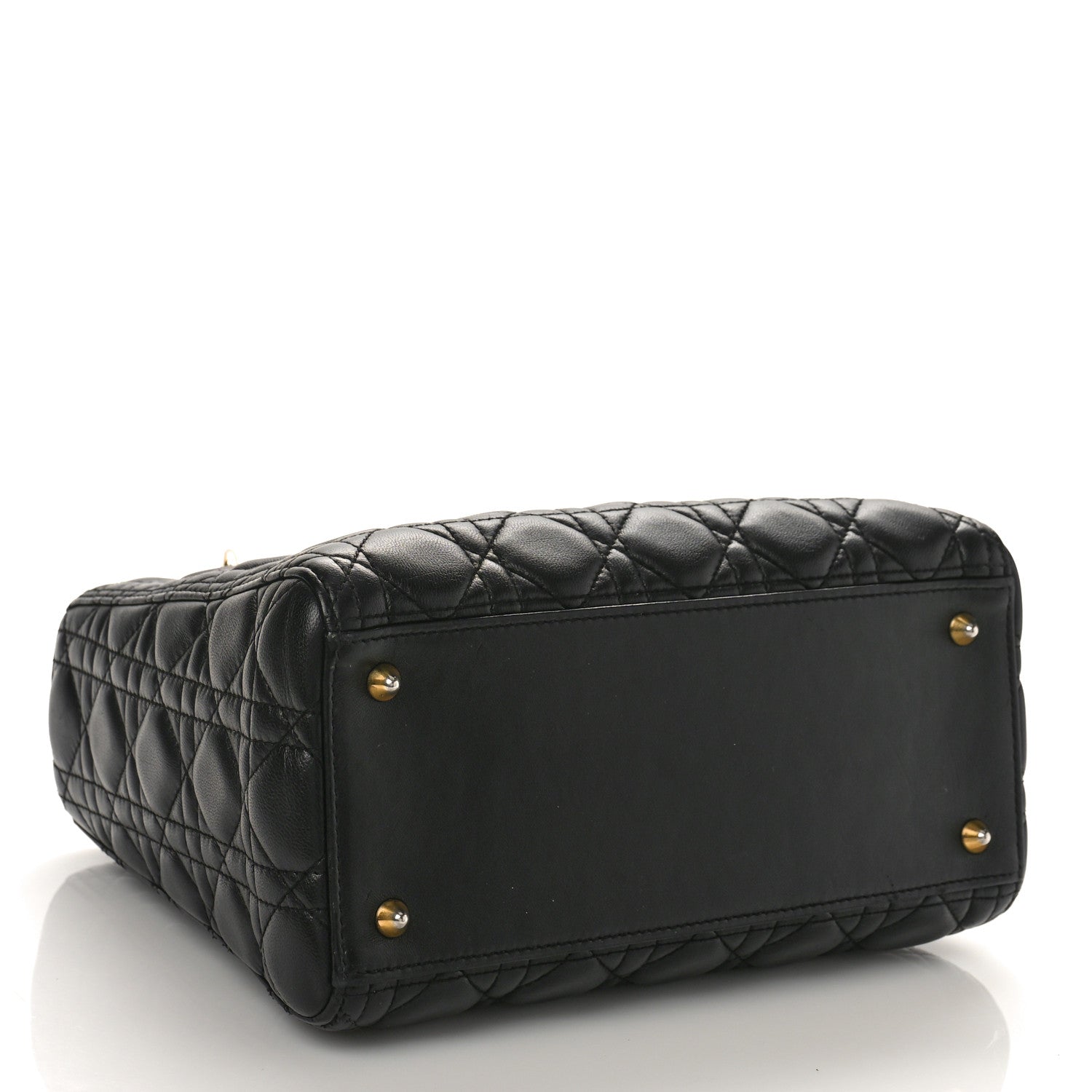 Christian Dior Lambskin Cannage Medium Lady Dior Black 4 of 9