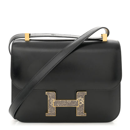Hermes Box Lizard Constance 24 Black Ombre 1 of 12