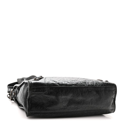 Balenciaga Agneau Classic Hardware S City Logo Strap  Black White 4 of 10
