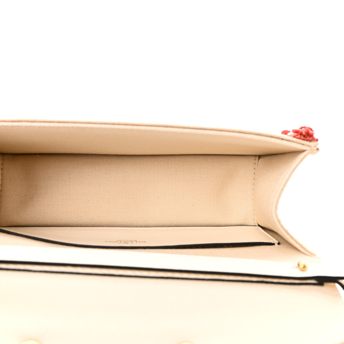 Raffia Beaded Crystal Embroidered Vlogo Small Loco Shoulder Bag Natural Orange