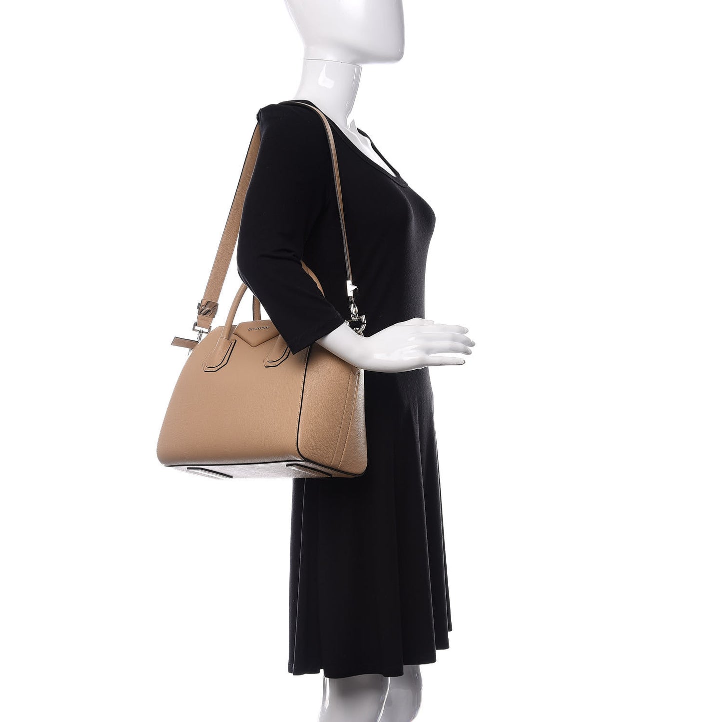 Sugar Goatskin Small Antigona Light Beige