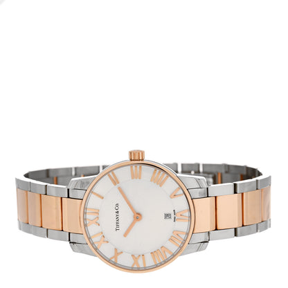 Tiffany Stainless Steel 18K Yellow Gold 29mm Atlas 2-Hand Quartz Watch 2 of 4