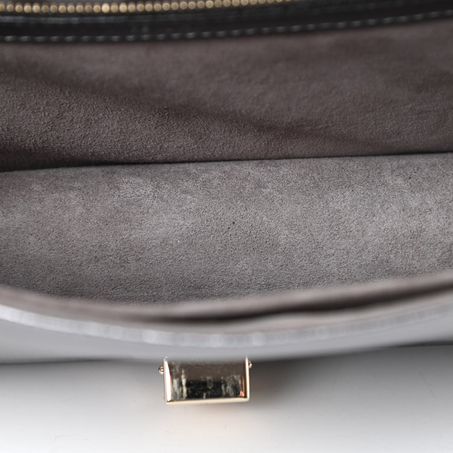 Metallic Grained Calfskin Medium Diorama Flap Bag Silver