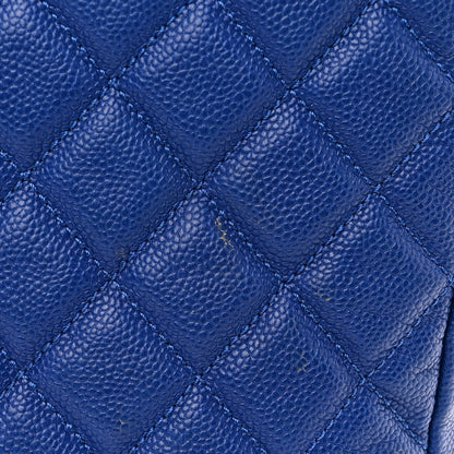 Chanel Caviar Quilted Easy Zip Flap Tote Blue 13 of 17