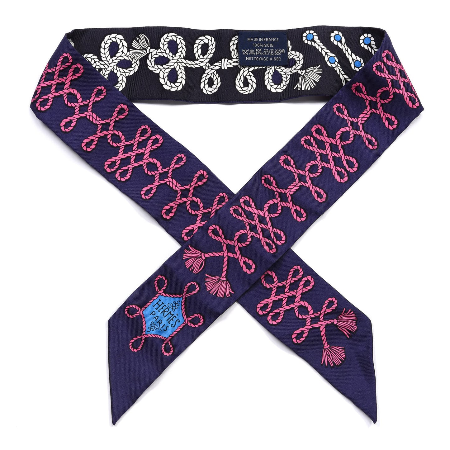 Silk Galons Et Brandebourg Twilly Indigo Rouge Vif Marine