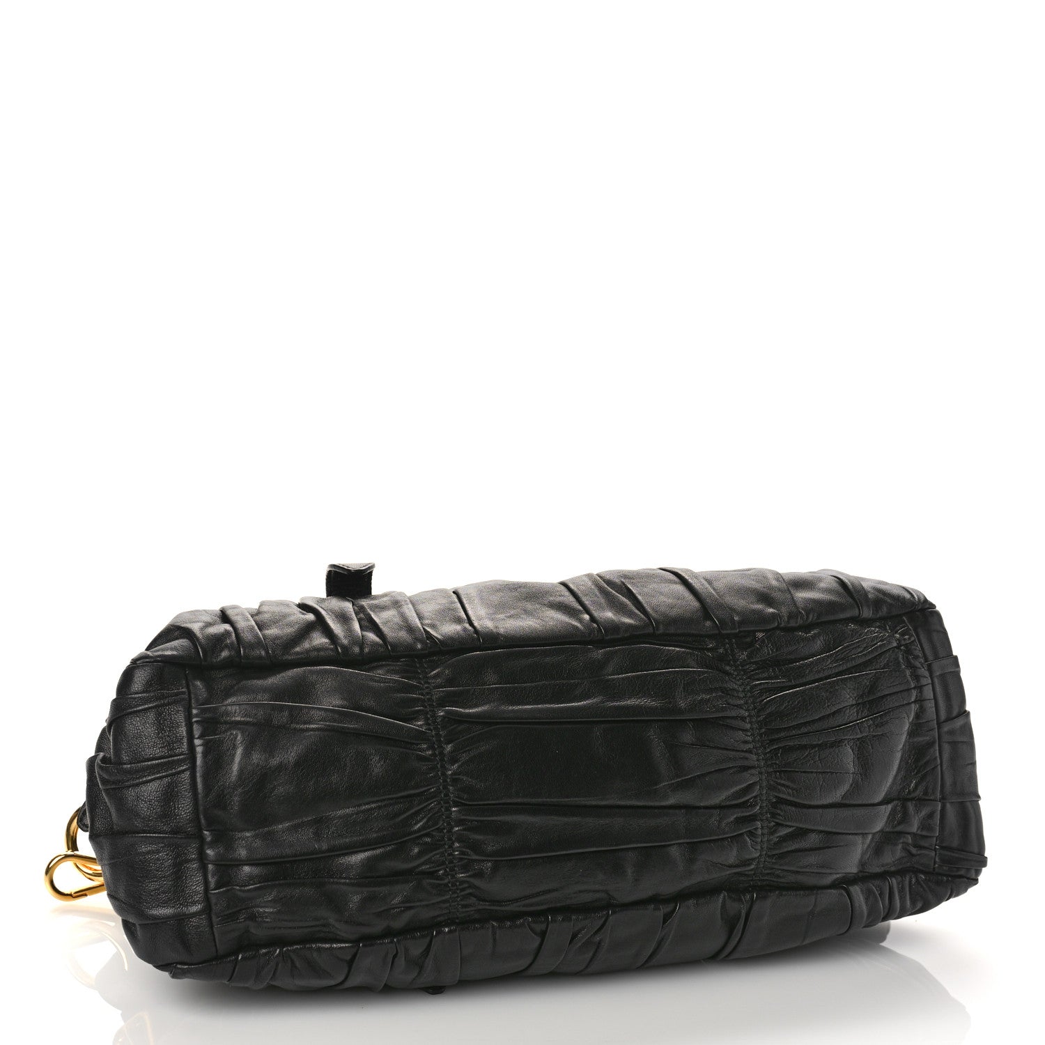 Prada Nappa Gaufre Buckle Satchel Black 4 of 10