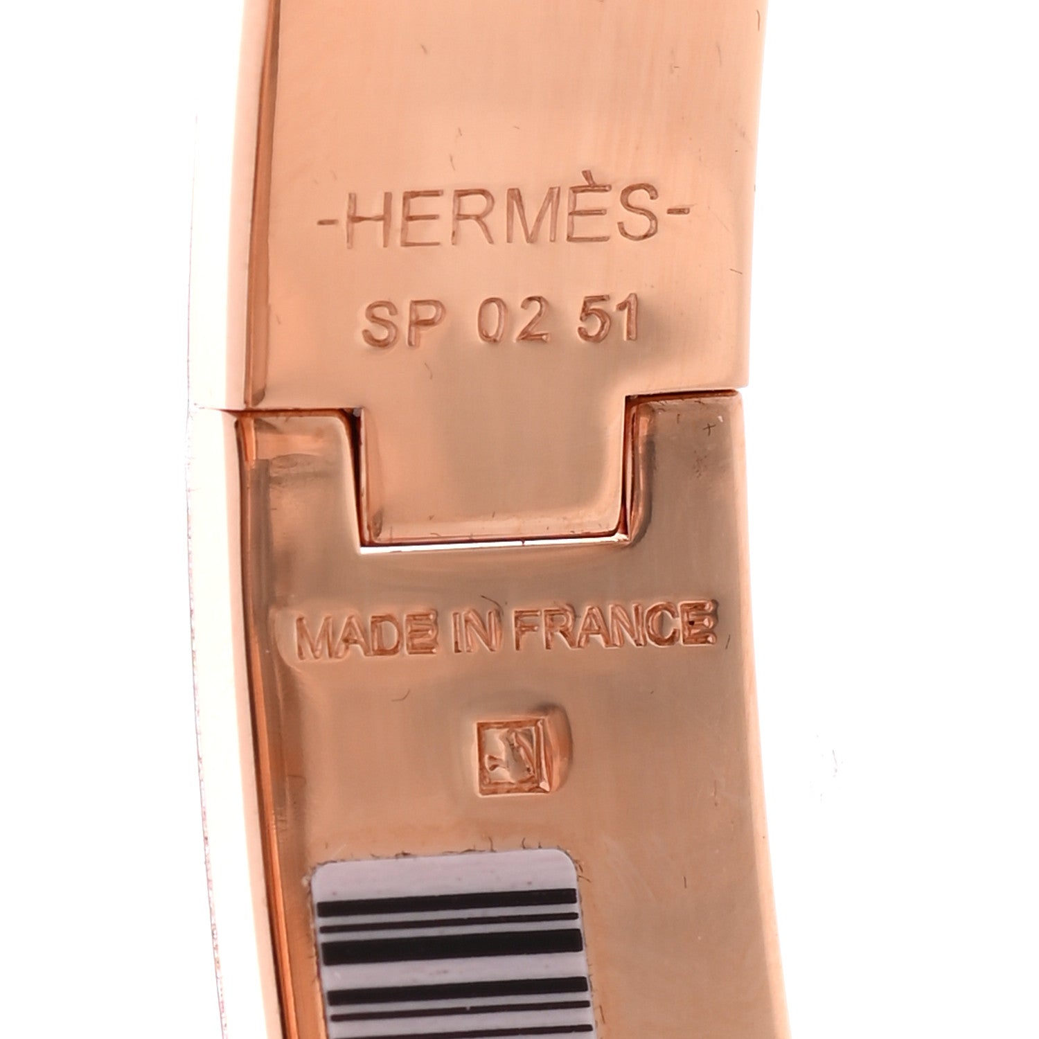 Hermes Enamel Clic Clac H Narrow Bracelet PM Marron Glace 4 of 5