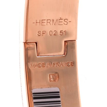 Hermes Enamel Clic Clac H Narrow Bracelet PM Marron Glace 4 of 5