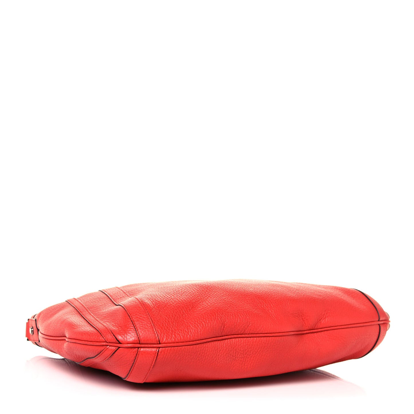 Pebbled Calfskin Medium Abbey Convertible Tote Red