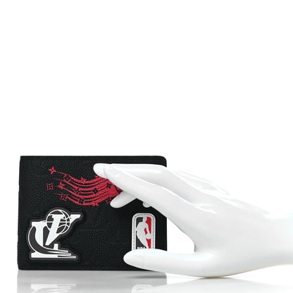 Louis Vuitton X NBA Grained Calfskin Monogram Multiple Wallet Black 2 of 7
