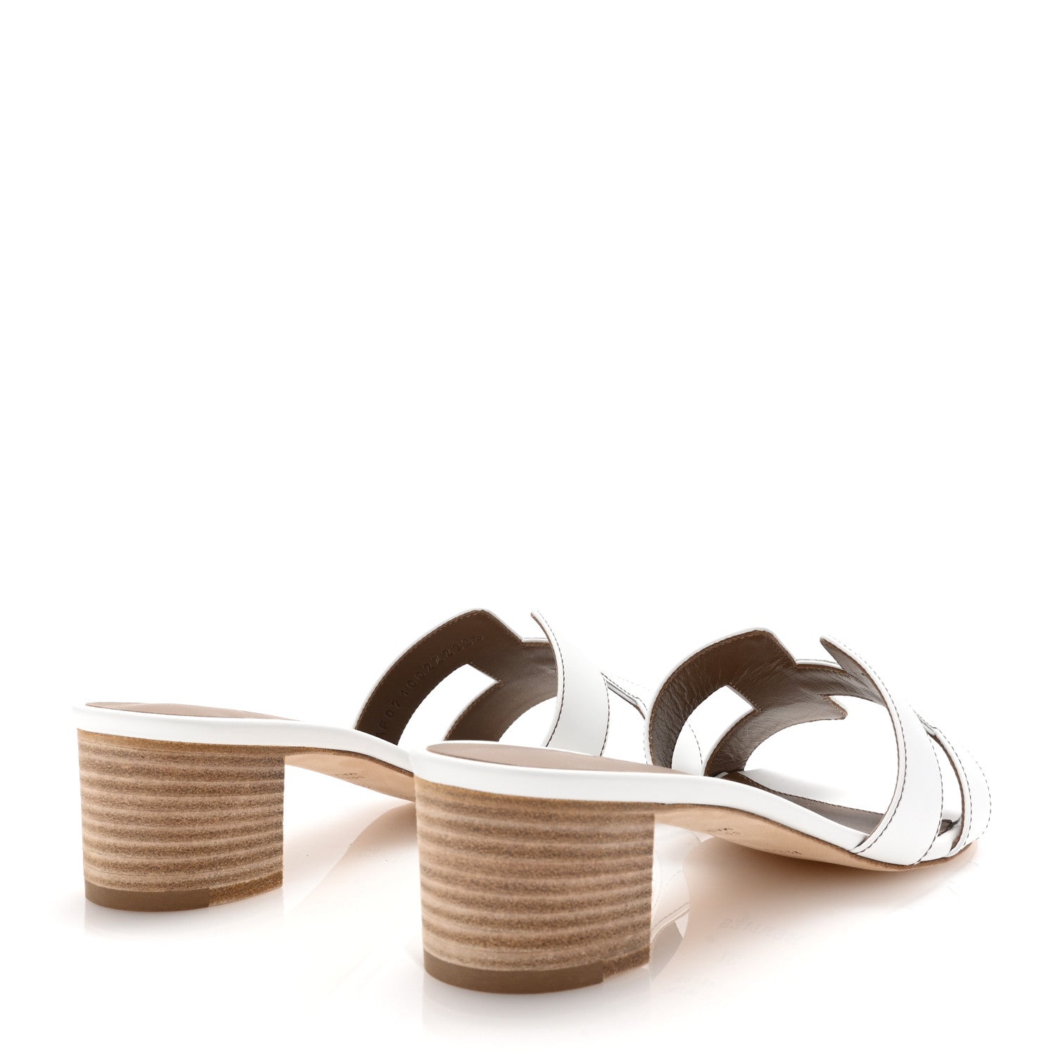 Hermes Calfskin Oasis Sandals 37 White 5 of 10