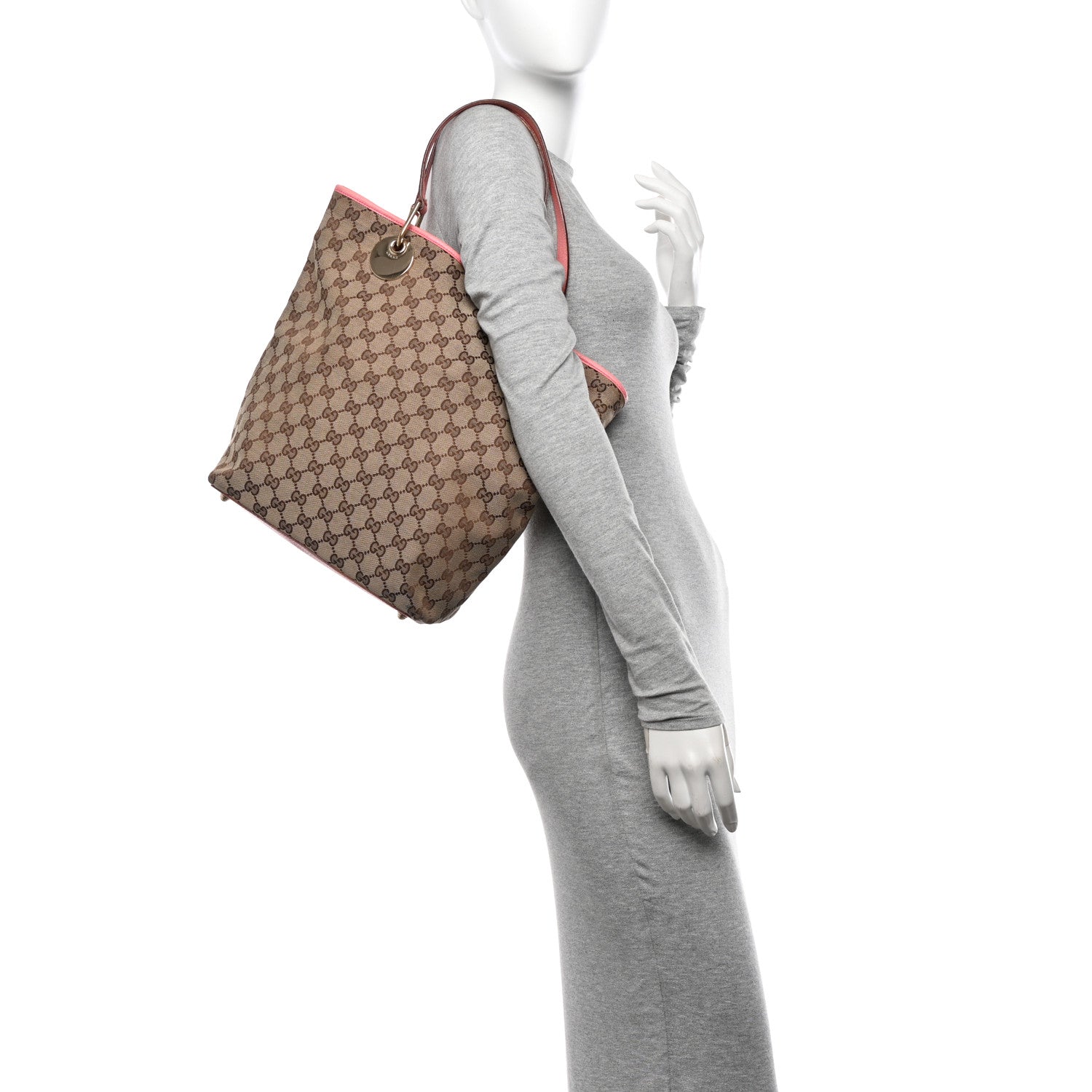 Gucci Monogram Large Eclipse Tote Pink 2 of 13