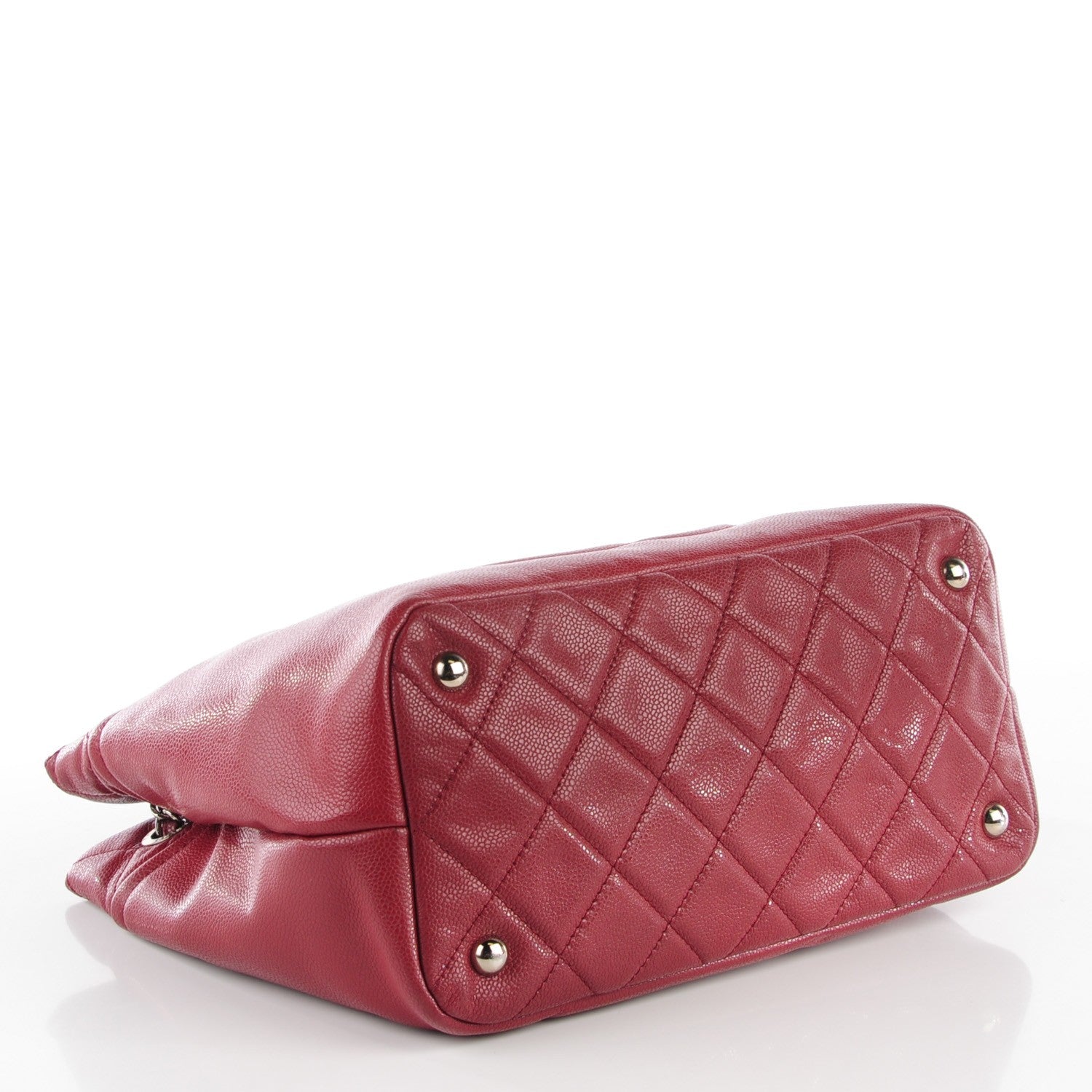 Chanel Caviar Quilted Large Timeless CC Soft Tote Dark Red 4 of 7