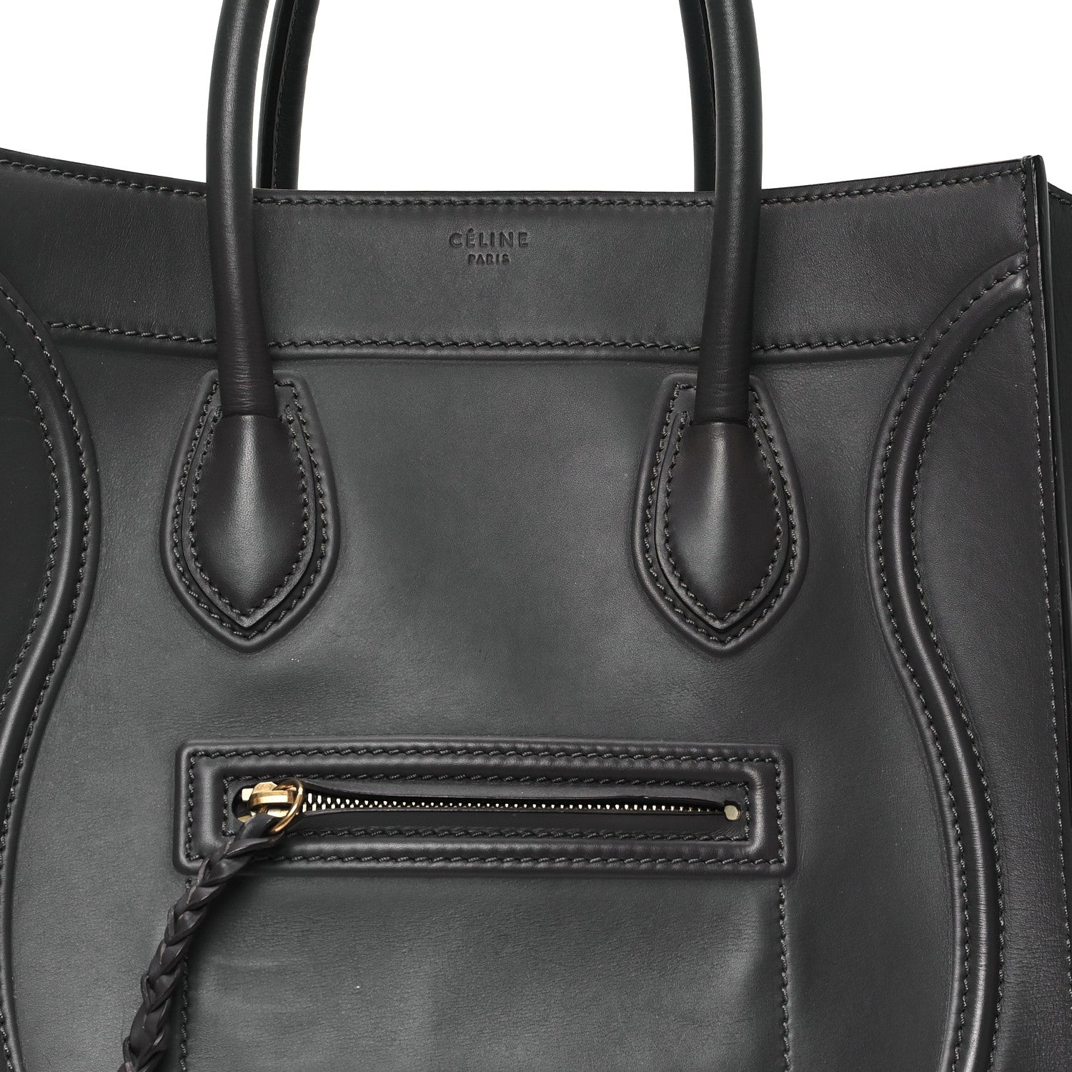 Celine Smooth Calfskin Medium Phantom Luggage Grey 7 of 10