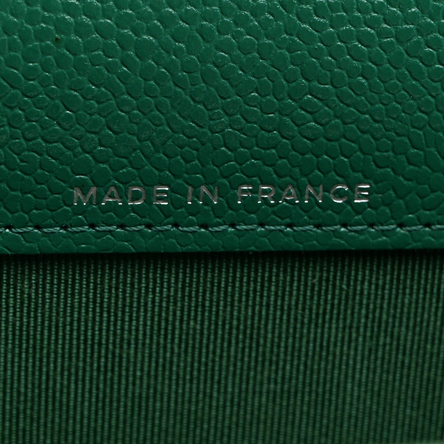 Chanel Caviar Quilted Flap Card Holder Wallet Green 7 of 8