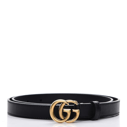 Gucci Calfskin Double G 20mm Belt 85 34 Black 1 of 7