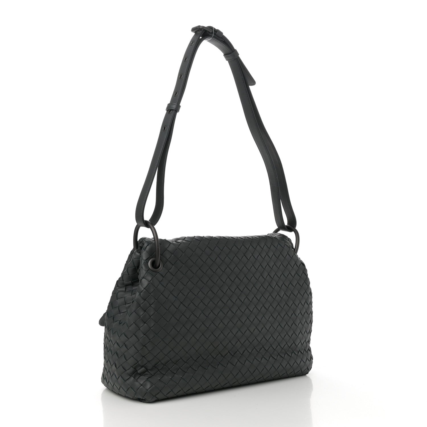 Bottega Veneta Nappa Intrecciato Flap Shoulder Bag Ardoise 3 of 10
