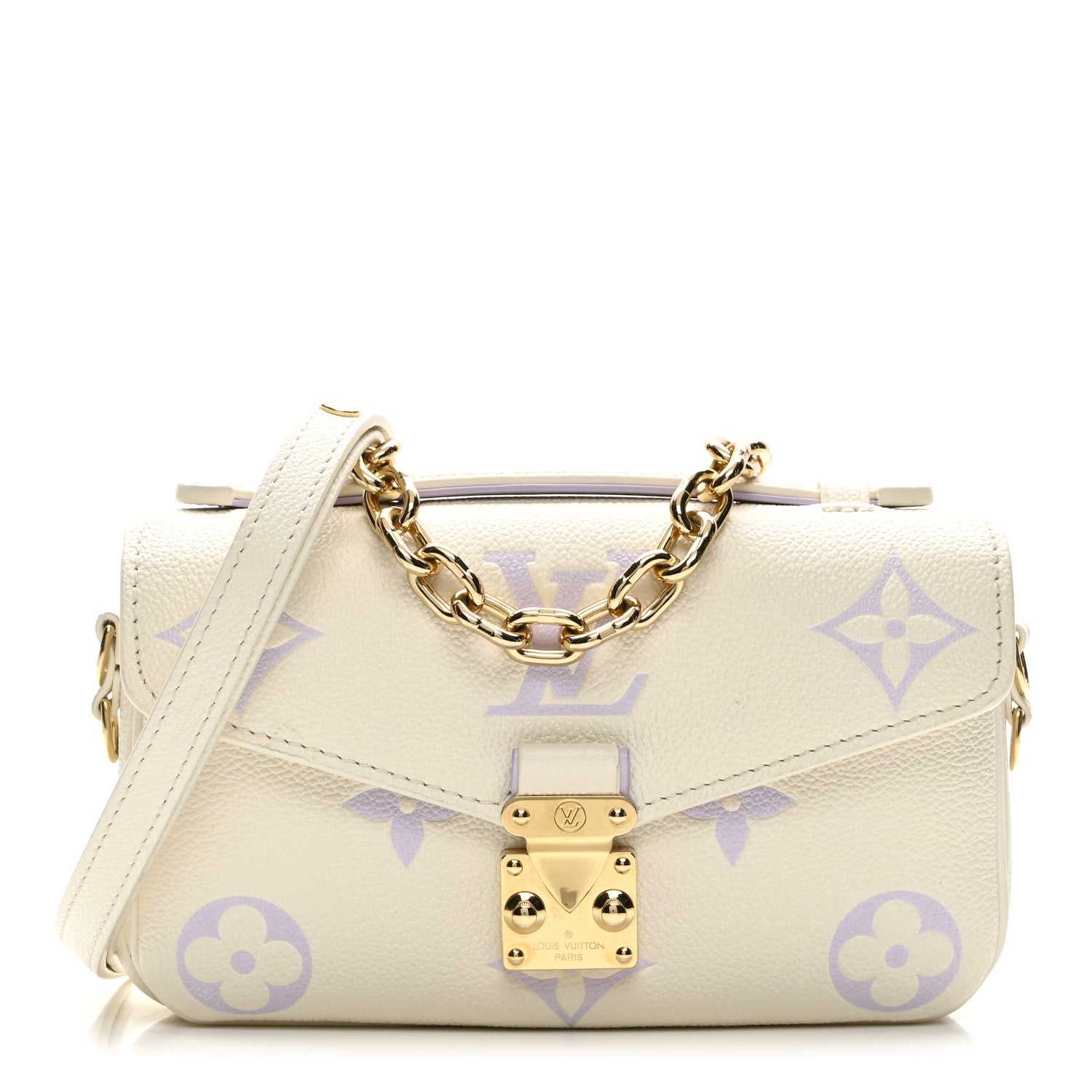 Louis Vuitton Empreinte Monogram Giant Pochette Metis East West Latte Bubble Tea 1 of 10