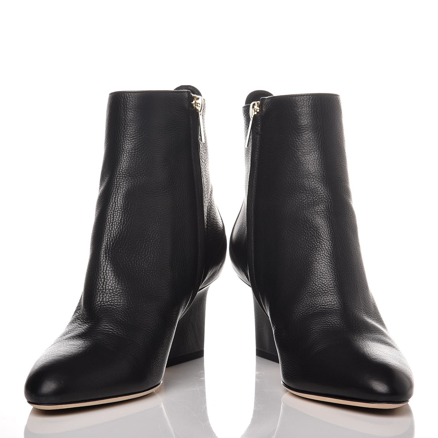 Grainy Calfskin Autumn 65 Ankle Boots 38 Black