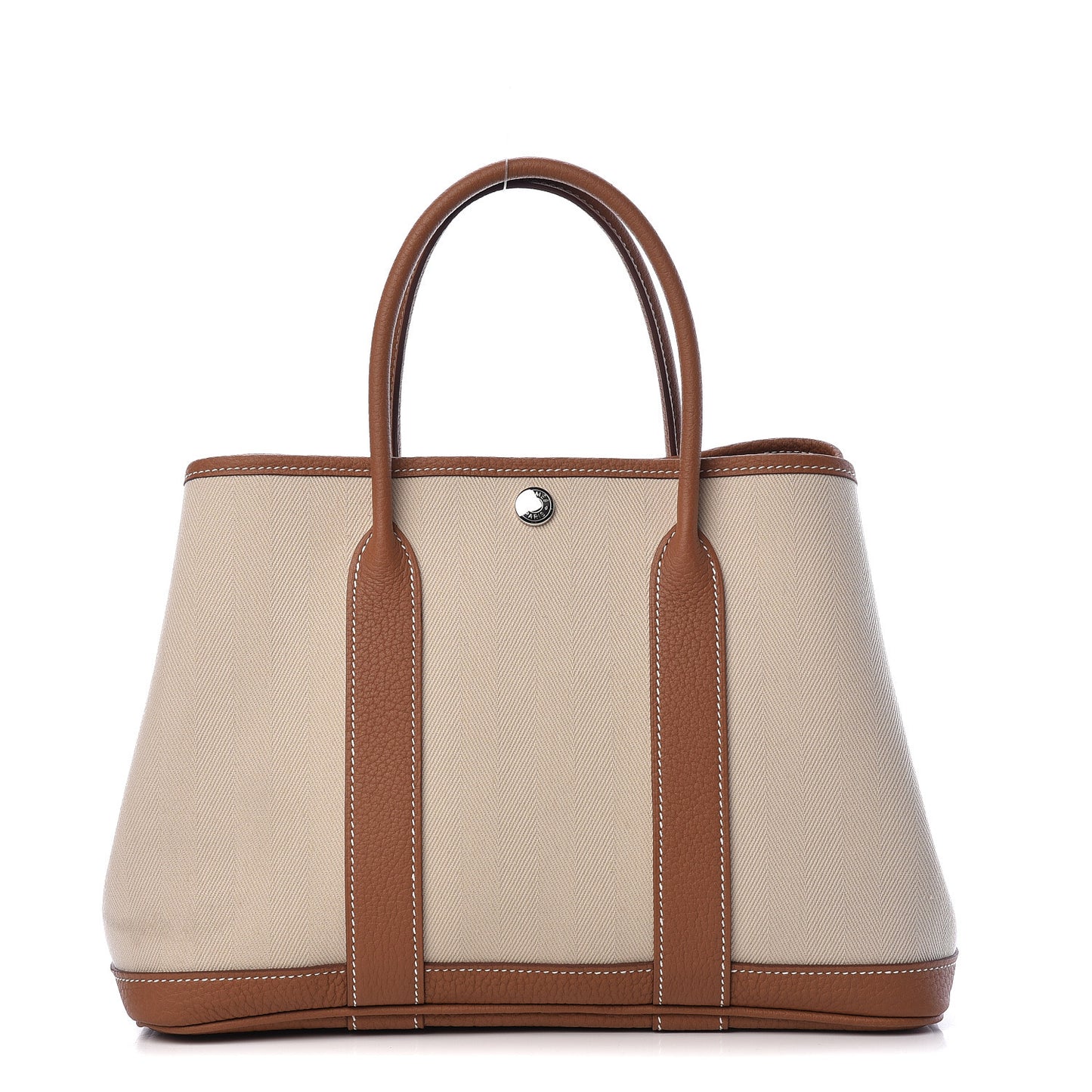 Grand Chevron Weave Negonda Garden Party 30 TPM Tote Craie Gold