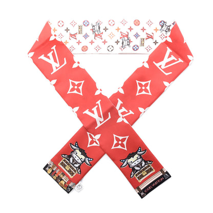 Louis Vuitton Silk Monogram Rodeo Bandeau Red 1 of 3