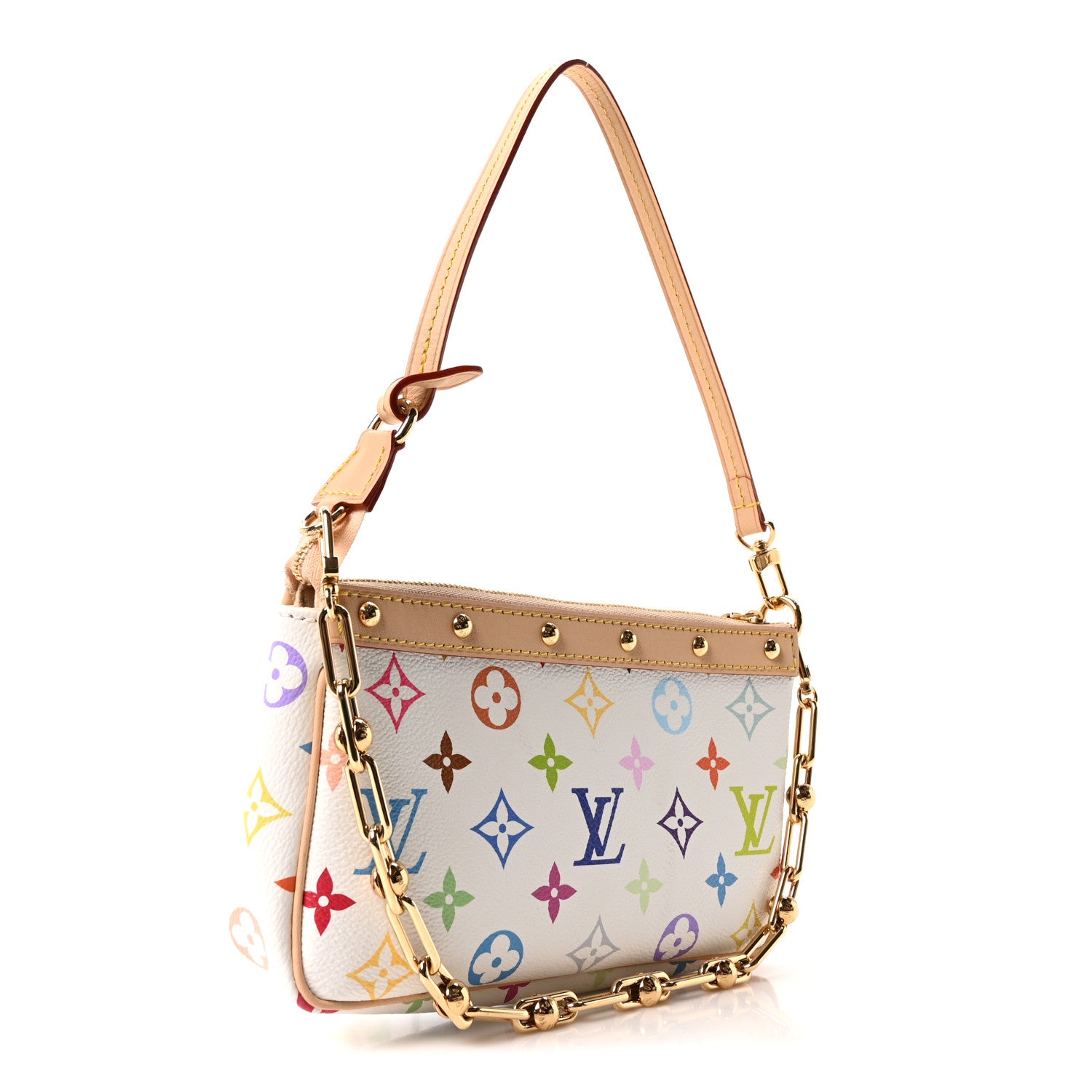 Louis Vuitton LV X TM Monogram Multicolor Pochette Accessories White 3 of 9