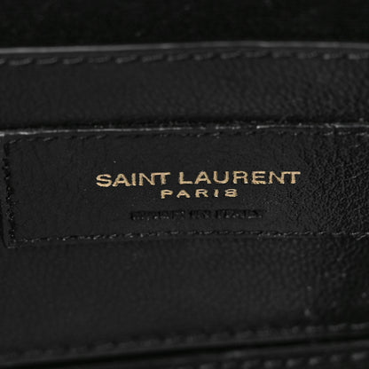 Saint Laurent Patent Matelasse Vicky Monogram Belt Bag Black 6 of 9