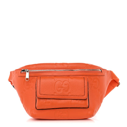 Gucci Piuma Calfskin Jumbo GG Embossed Pocket Belt Bag Good Orange 1 of 10