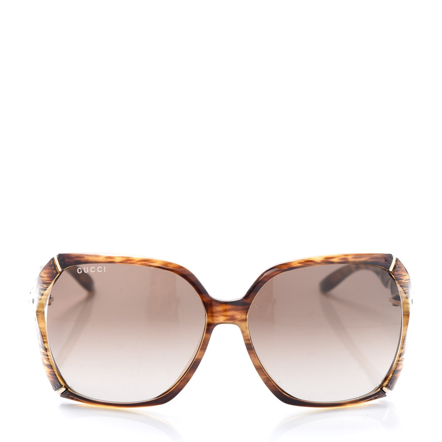 Gucci Bamboo Effect Sunglasses GG0505S Brown Horn 2 of 7