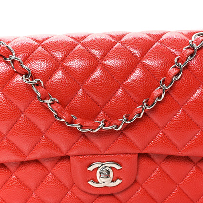 Chanel Caviar Quilted Medium Double Flap Red 7 of 10