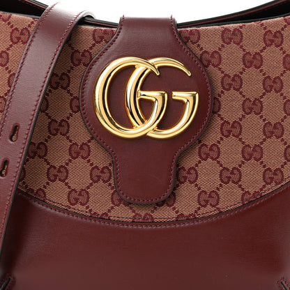 Gucci GG Monogram Calfskin Medium Arli Shoulder Bag Sahara Rubino Chardonnay 7 of 11