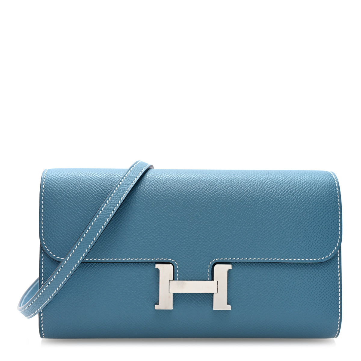 Hermes Epsom Constance Wallet To Go New Blue Jean 1 of 11