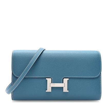 Hermes Epsom Constance Wallet To Go New Blue Jean 1 of 11