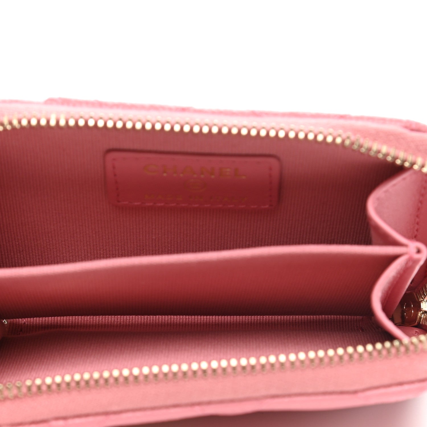 Chanel Caviar Quilted Zip Card Holder Pink 5 of 8