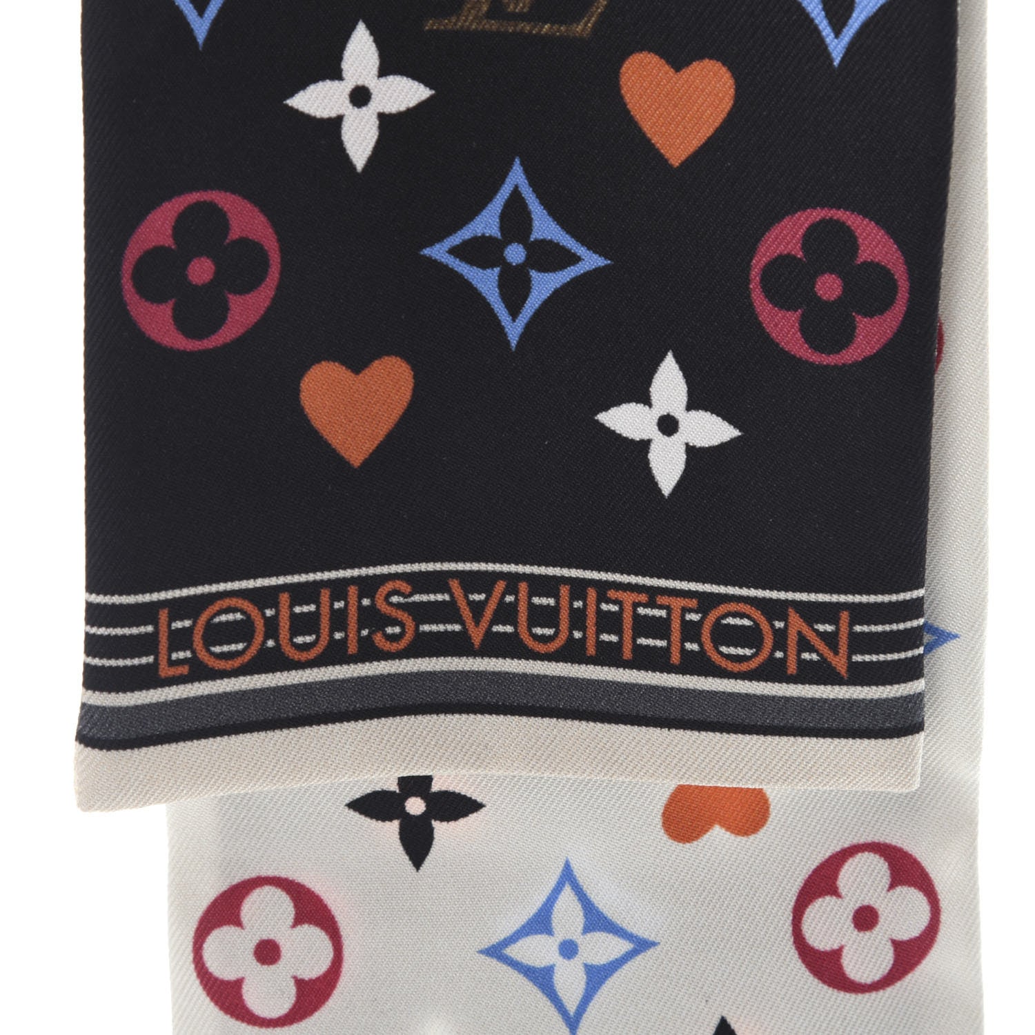 Louis Vuitton Silk Game On Bandeau Black White 3 of 3