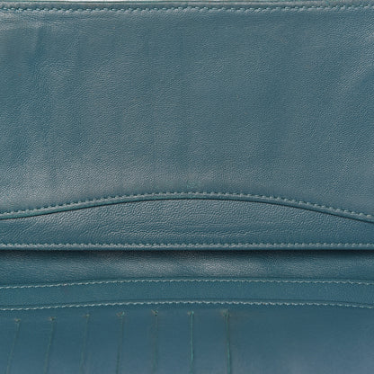 Chanel Lambskin Quilted Yen Wallet Blue 22 of 22