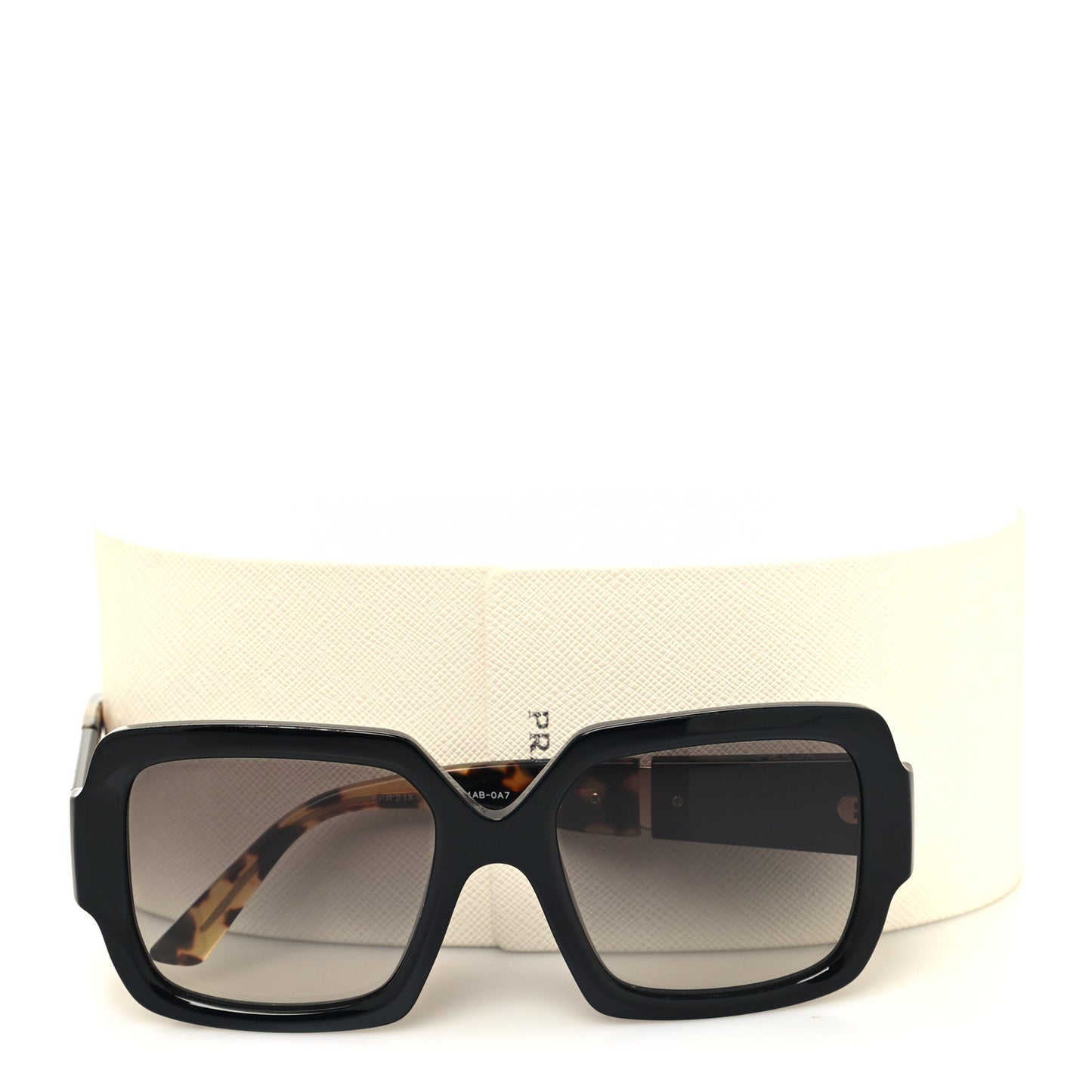 Oversized Monochrome Sunglasses SPR 21X Black Tortoise