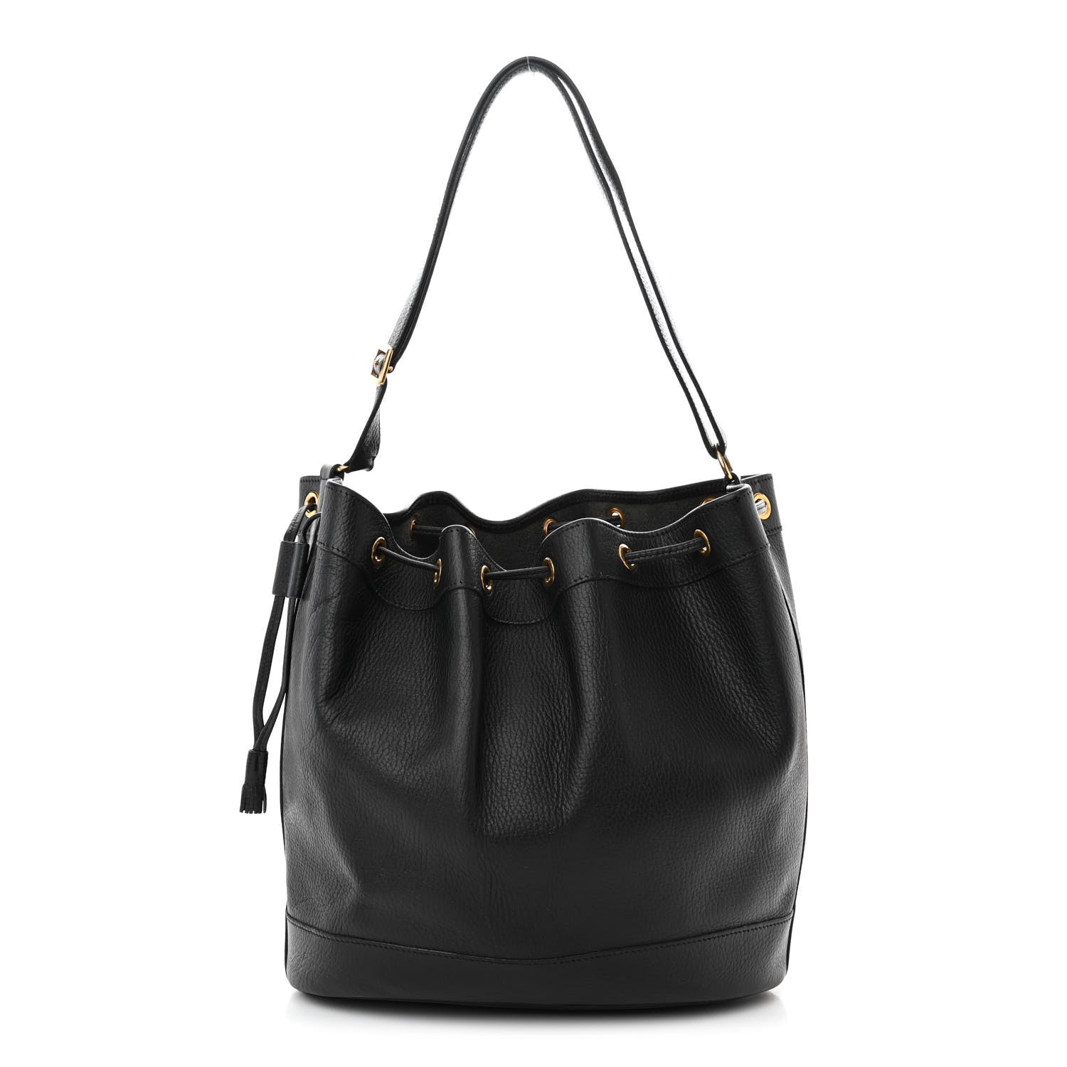 Hermes Evergrain Market Drawstring Bag 28 Black 1 of 10