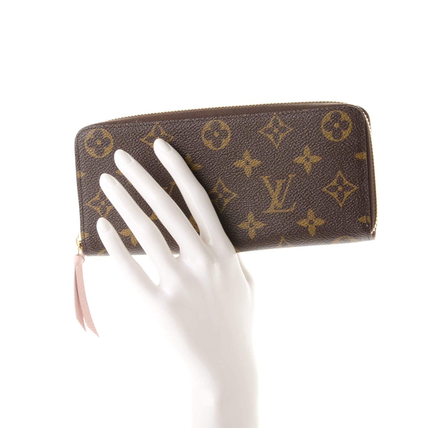 Monogram Clemence Wallet Rose Ballerine